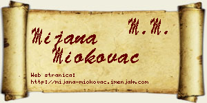 Mijana Miokovac vizit kartica